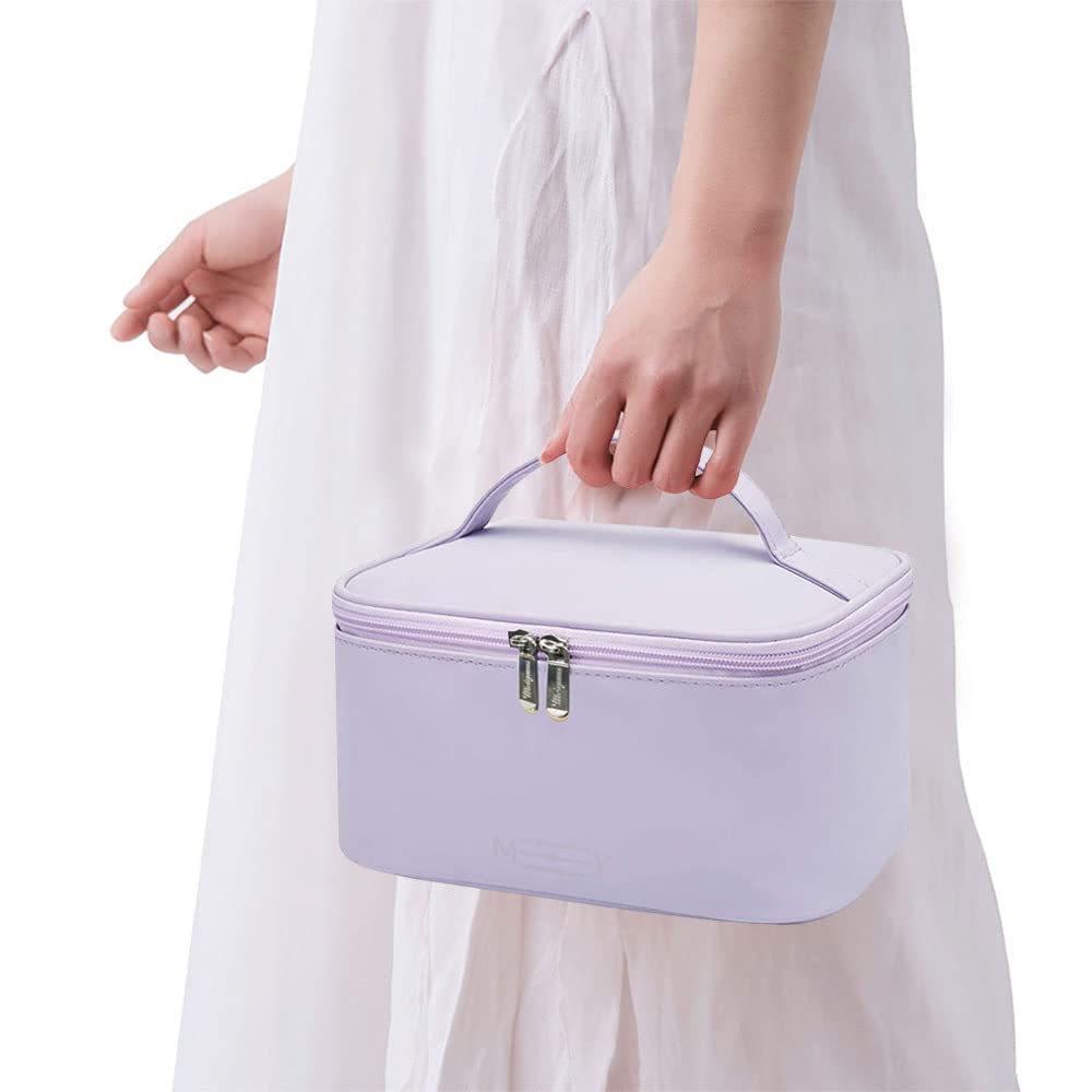 Makeup Bag Large Cosmetic Bags for Women Girls Cute Travel Zipper Pouch Toiletry Organizer for Beauty Essentials Waterproof (Light Pink)