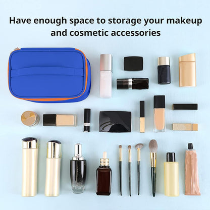 Makeup Bag Large Cosmetic Bags for Women Girls Cute Travel Zipper Pouch Toiletry Organizer for Beauty Essentials Waterproof (Light Pink)