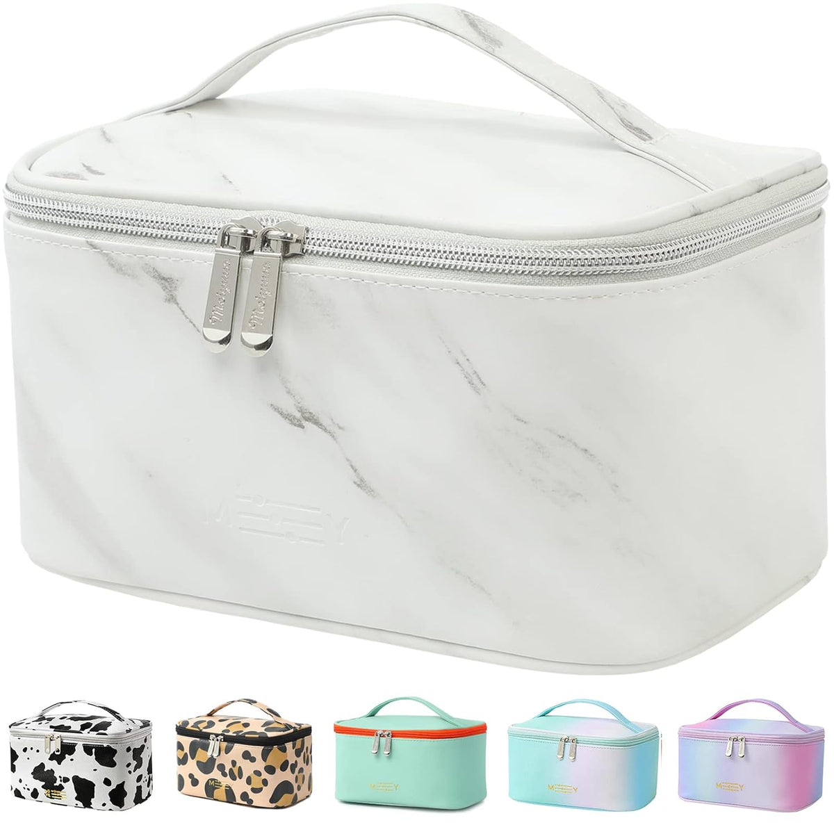 Makeup Bag Large Cosmetic Bags for Women Girls Cute Travel Zipper Pouch Toiletry Organizer for Beauty Essentials Waterproof (Light Pink)