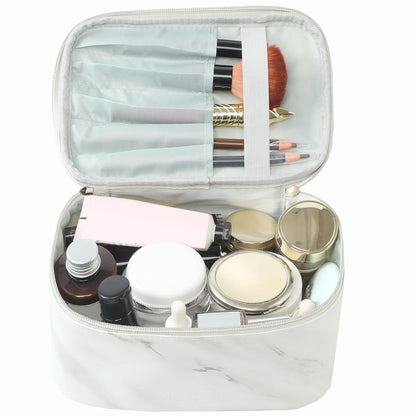 Makeup Bag Large Cosmetic Bags for Women Girls Cute Travel Zipper Pouch Toiletry Organizer for Beauty Essentials Waterproof (Light Pink)