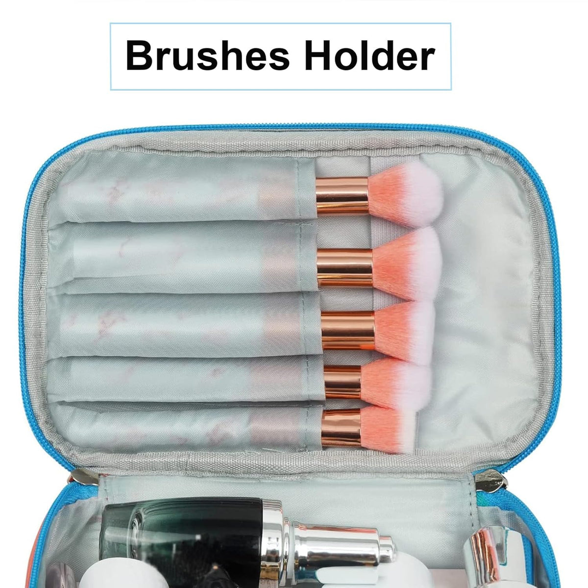Makeup Bag Large Cosmetic Bags for Women Girls Cute Travel Zipper Pouch Toiletry Organizer for Beauty Essentials Waterproof (Light Pink)