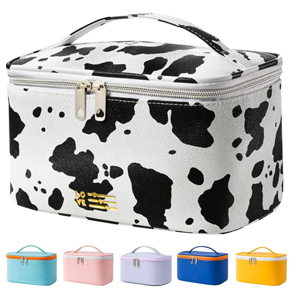 Makeup Bag Large Cosmetic Bags for Women Girls Cute Travel Zipper Pouch Toiletry Organizer for Beauty Essentials Waterproof (Light Pink)