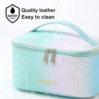 Makeup Bag Large Cosmetic Bags for Women Girls Cute Travel Zipper Pouch Toiletry Organizer for Beauty Essentials Waterproof (Light Pink)