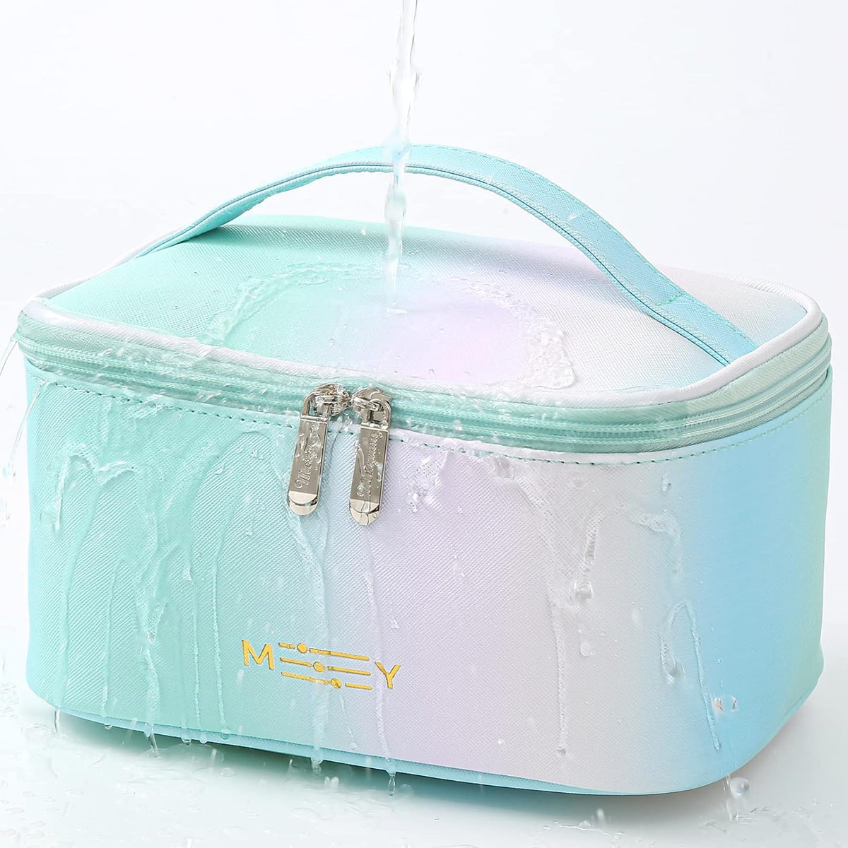 Makeup Bag Large Cosmetic Bags for Women Girls Cute Travel Zipper Pouch Toiletry Organizer for Beauty Essentials Waterproof (Light Pink)