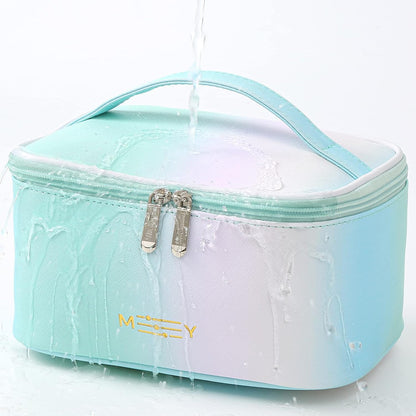 Makeup Bag Large Cosmetic Bags for Women Girls Cute Travel Zipper Pouch Toiletry Organizer for Beauty Essentials Waterproof (Light Pink)