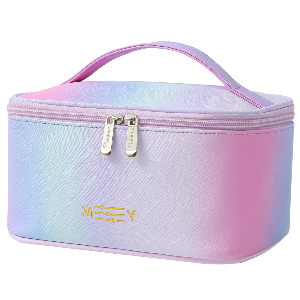 Makeup Bag Large Cosmetic Bags for Women Girls Cute Travel Zipper Pouch Toiletry Organizer for Beauty Essentials Waterproof (Light Pink)