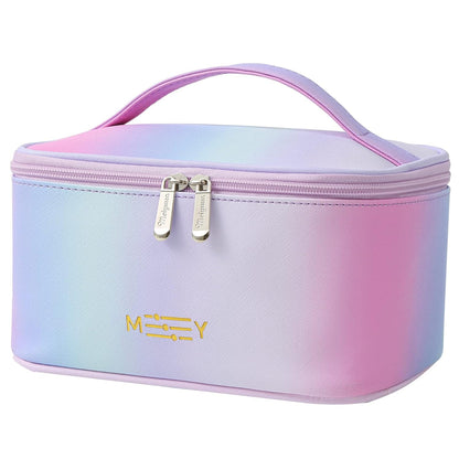 Makeup Bag Large Cosmetic Bags for Women Girls Cute Travel Zipper Pouch Toiletry Organizer for Beauty Essentials Waterproof (Light Pink)