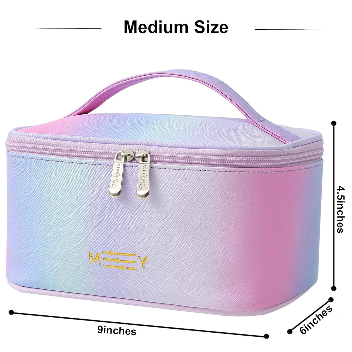 Makeup Bag Large Cosmetic Bags for Women Girls Cute Travel Zipper Pouch Toiletry Organizer for Beauty Essentials Waterproof (Light Pink)