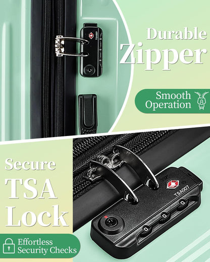 Carry On Luggage, 20 Inch Expandable Hardside Carry On Suitcase With Wheels, Hardshell Spinner Small Luggage with TSA Lock
