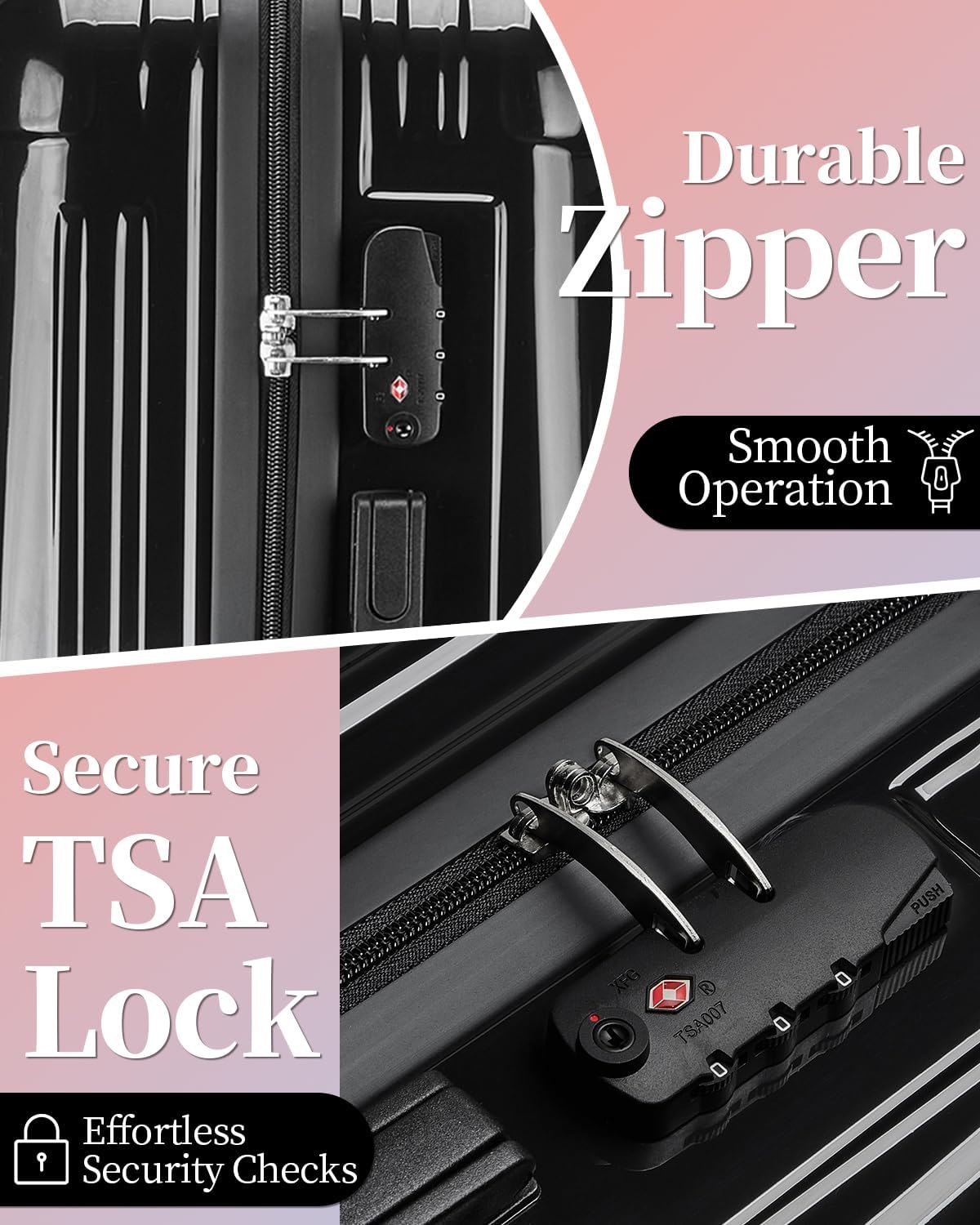 Carry On Luggage, 20 Inch Expandable Hardside Carry On Suitcase With Wheels, Hardshell Spinner Small Luggage with TSA Lock