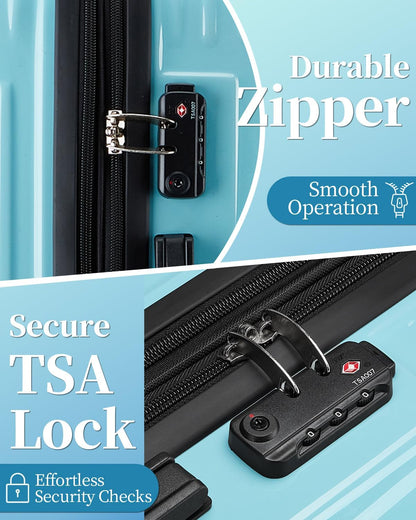 Carry On Luggage, 20 Inch Expandable Hardside Carry On Suitcase With Wheels, Hardshell Spinner Small Luggage with TSA Lock