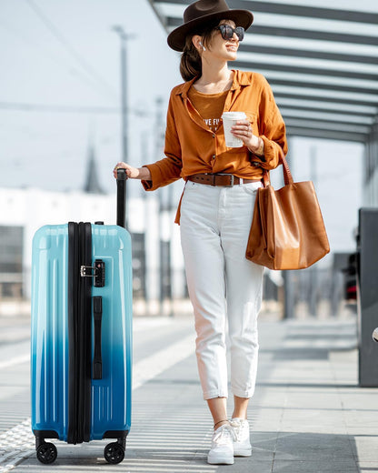 Carry On Luggage, 20 Inch Expandable Hardside Carry On Suitcase With Wheels, Hardshell Spinner Small Luggage with TSA Lock