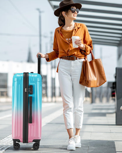 Carry On Luggage, 20 Inch Expandable Hardside Carry On Suitcase With Wheels, Hardshell Spinner Small Luggage with TSA Lock