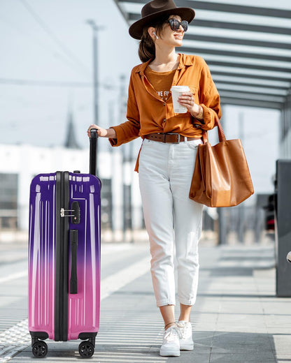 Carry On Luggage, 20 Inch Expandable Hardside Carry On Suitcase With Wheels, Hardshell Spinner Small Luggage with TSA Lock