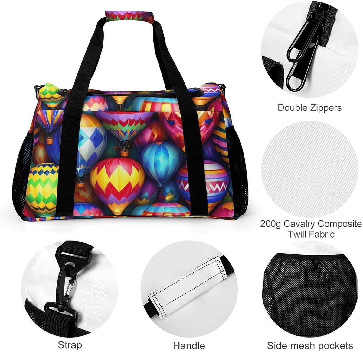 Foldable Weekender Travel Duffel Bag Lightweight Carry On Overnight Tote Bag for Women Sport Yoga