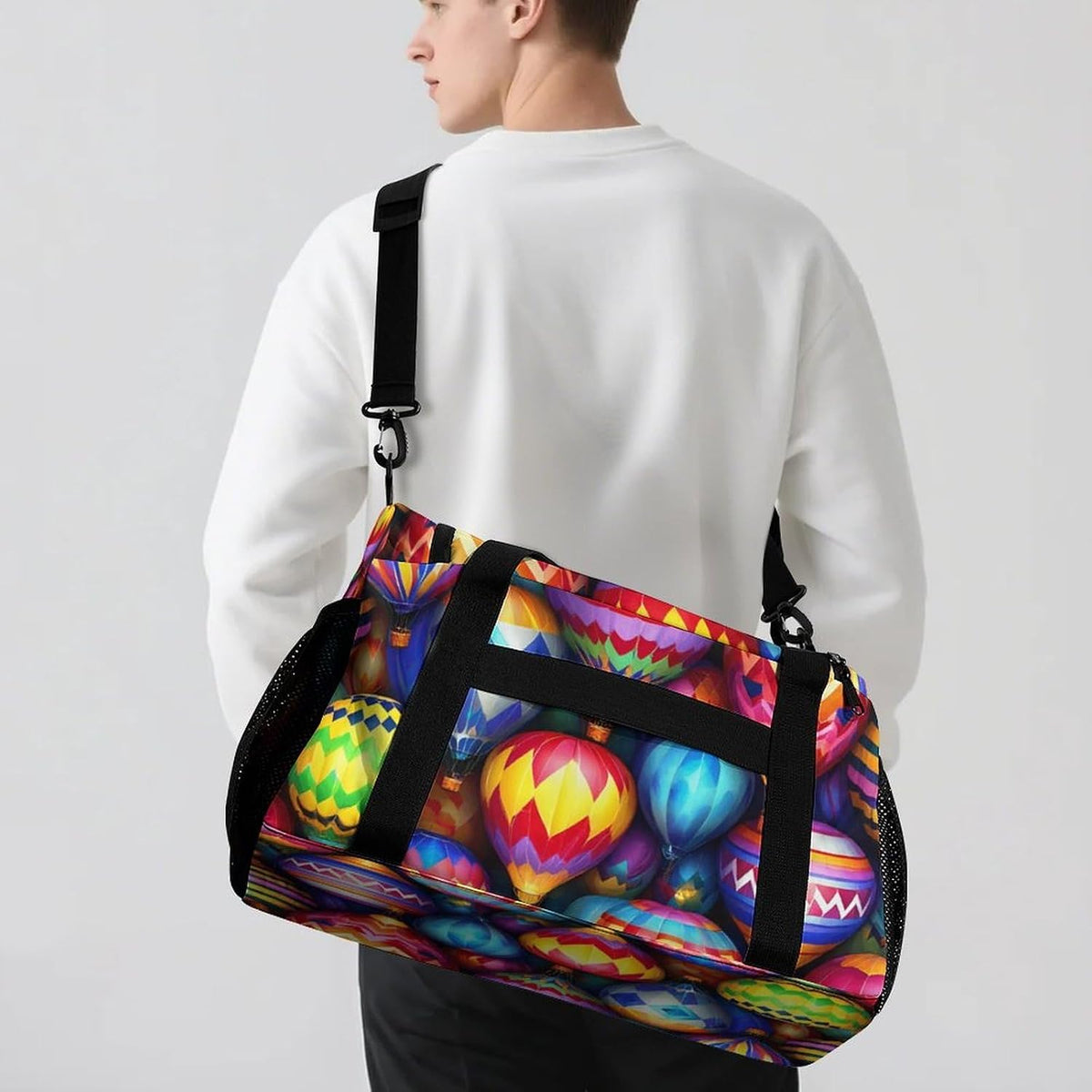 Foldable Weekender Travel Duffel Bag Lightweight Carry On Overnight Tote Bag for Women Sport Yoga