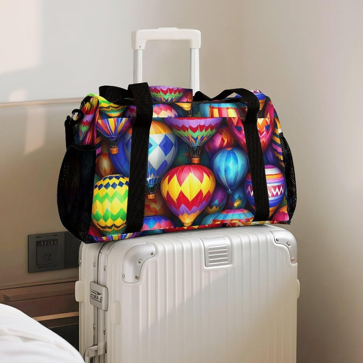 Foldable Weekender Travel Duffel Bag Lightweight Carry On Overnight Tote Bag for Women Sport Yoga