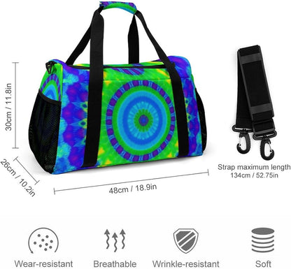 Foldable Weekender Travel Duffel Bag Lightweight Carry On Overnight Tote Bag for Women Sport Yoga