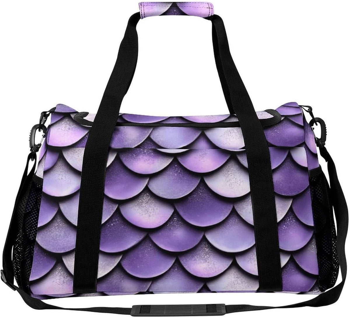 Foldable Weekender Travel Duffel Bag Lightweight Carry On Overnight Tote Bag for Women Sport Yoga