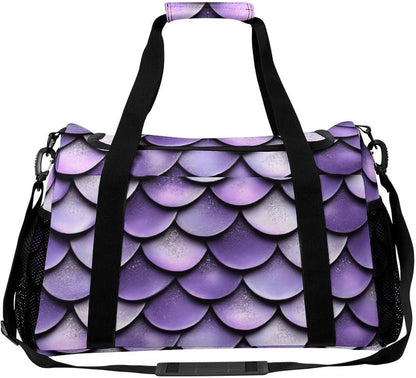 Foldable Weekender Travel Duffel Bag Lightweight Carry On Overnight Tote Bag for Women Sport Yoga