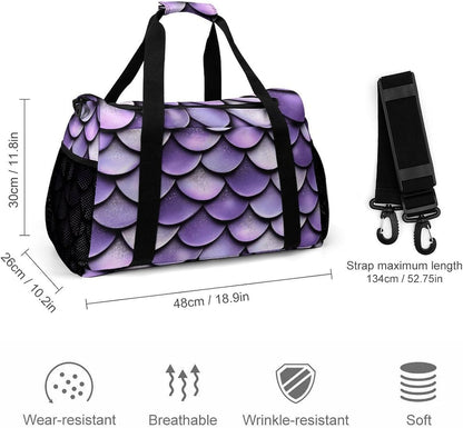 Foldable Weekender Travel Duffel Bag Lightweight Carry On Overnight Tote Bag for Women Sport Yoga