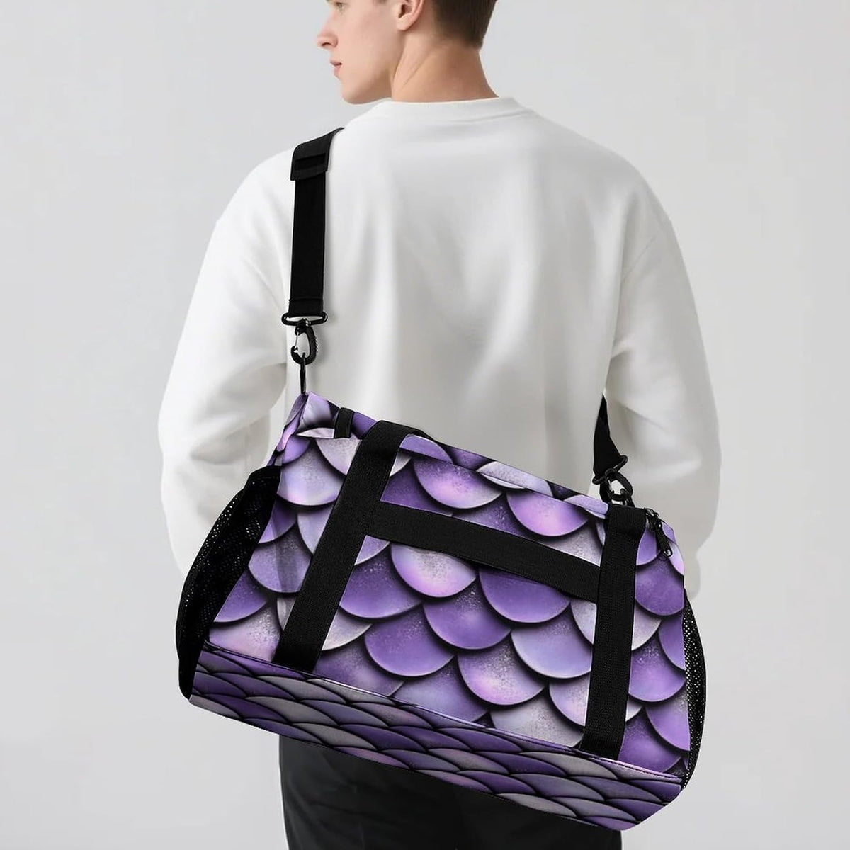 Foldable Weekender Travel Duffel Bag Lightweight Carry On Overnight Tote Bag for Women Sport Yoga