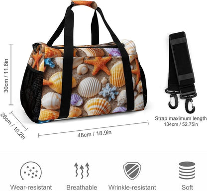 Foldable Weekender Travel Duffel Bag Lightweight Carry On Overnight Tote Bag for Women Sport Yoga