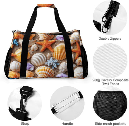 Foldable Weekender Travel Duffel Bag Lightweight Carry On Overnight Tote Bag for Women Sport Yoga