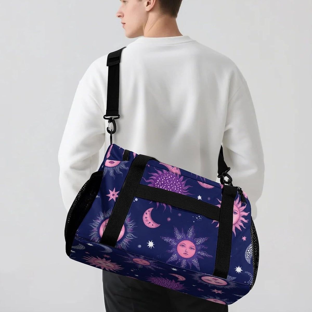 Foldable Weekender Travel Duffel Bag Lightweight Carry On Overnight Tote Bag for Women Sport Yoga