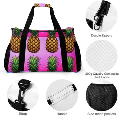 Foldable Weekender Travel Duffel Bag Lightweight Carry On Overnight Tote Bag for Women Sport Yoga