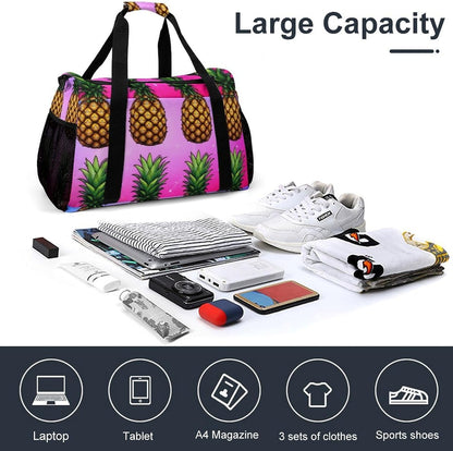 Foldable Weekender Travel Duffel Bag Lightweight Carry On Overnight Tote Bag for Women Sport Yoga