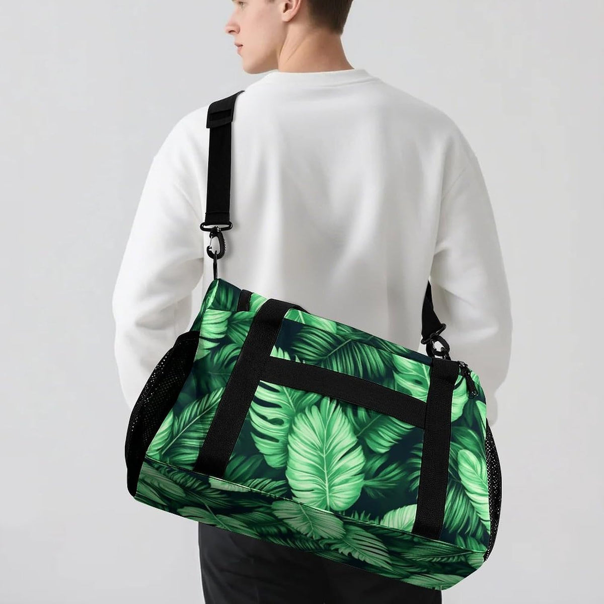 Foldable Weekender Travel Duffel Bag Lightweight Carry On Overnight Tote Bag for Women Sport Yoga