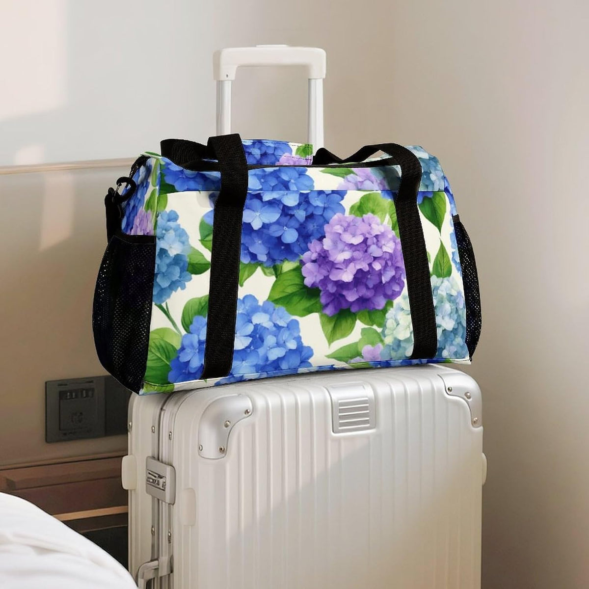 Foldable Weekender Travel Duffel Bag Lightweight Carry On Overnight Tote Bag for Women Sport Yoga