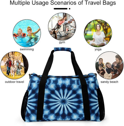 Foldable Weekender Travel Duffel Bag Lightweight Carry On Overnight Tote Bag for Women Sport Yoga