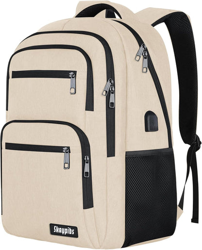 Travel Laptop Backpack, Business Carry on Backpack Flight Approved Backpack, Large Travel Work Backpacks for Men Women with Reinforced Straps, Rucksack Bag, Mochila de viaje, Grey