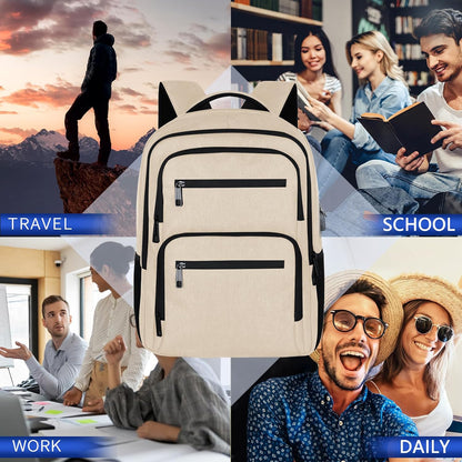 Travel Laptop Backpack, Business Carry on Backpack Flight Approved Backpack, Large Travel Work Backpacks for Men Women with Reinforced Straps, Rucksack Bag, Mochila de viaje, Grey