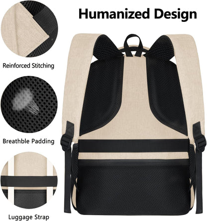 Travel Laptop Backpack, Business Carry on Backpack Flight Approved Backpack, Large Travel Work Backpacks for Men Women with Reinforced Straps, Rucksack Bag, Mochila de viaje, Grey