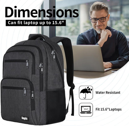 Travel Laptop Backpack, Business Carry on Backpack Flight Approved Backpack, Large Travel Work Backpacks for Men Women with Reinforced Straps, Rucksack Bag, Mochila de viaje, Grey