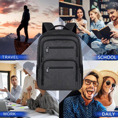 Travel Laptop Backpack, Business Carry on Backpack Flight Approved Backpack, Large Travel Work Backpacks for Men Women with Reinforced Straps, Rucksack Bag, Mochila de viaje, Grey