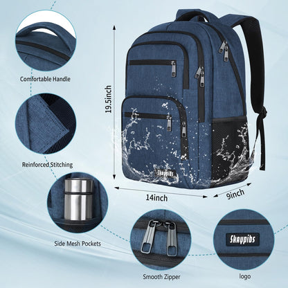 Travel Laptop Backpack, Business Carry on Backpack Flight Approved Backpack, Large Travel Work Backpacks for Men Women with Reinforced Straps, Rucksack Bag, Mochila de viaje, Grey