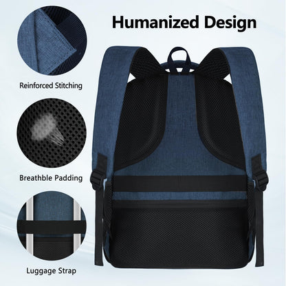 Travel Laptop Backpack, Business Carry on Backpack Flight Approved Backpack, Large Travel Work Backpacks for Men Women with Reinforced Straps, Rucksack Bag, Mochila de viaje, Grey