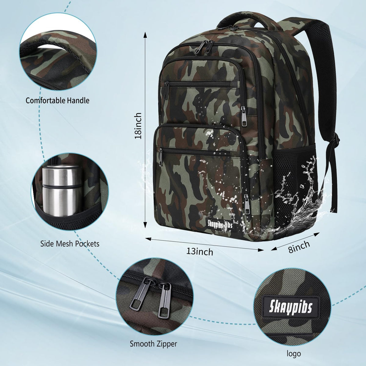 Travel Laptop Backpack, Business Carry on Backpack Flight Approved Backpack, Large Travel Work Backpacks for Men Women with Reinforced Straps, Rucksack Bag, Mochila de viaje, Grey