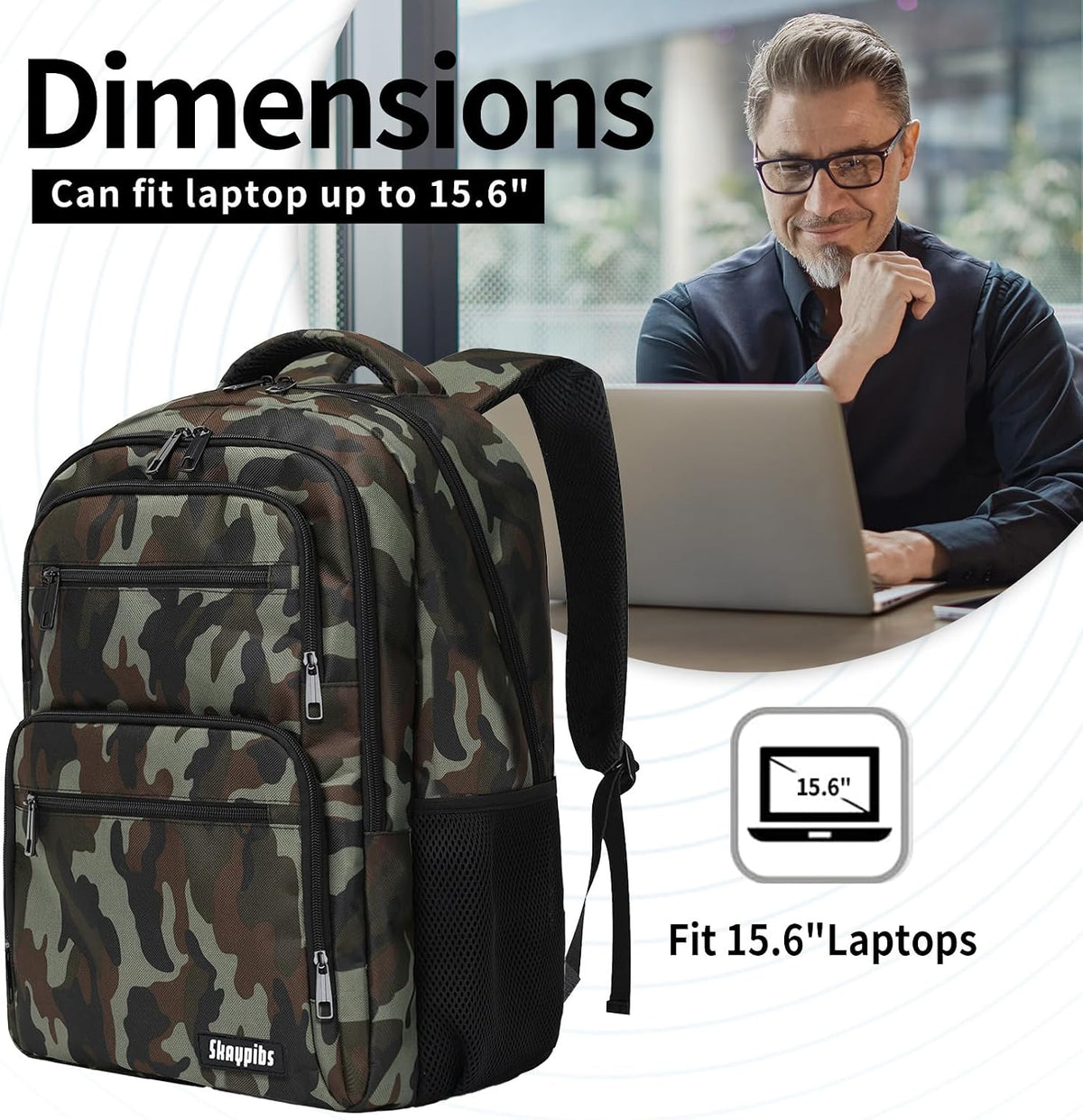 Travel Laptop Backpack, Business Carry on Backpack Flight Approved Backpack, Large Travel Work Backpacks for Men Women with Reinforced Straps, Rucksack Bag, Mochila de viaje, Grey