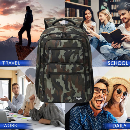 Travel Laptop Backpack, Business Carry on Backpack Flight Approved Backpack, Large Travel Work Backpacks for Men Women with Reinforced Straps, Rucksack Bag, Mochila de viaje, Grey