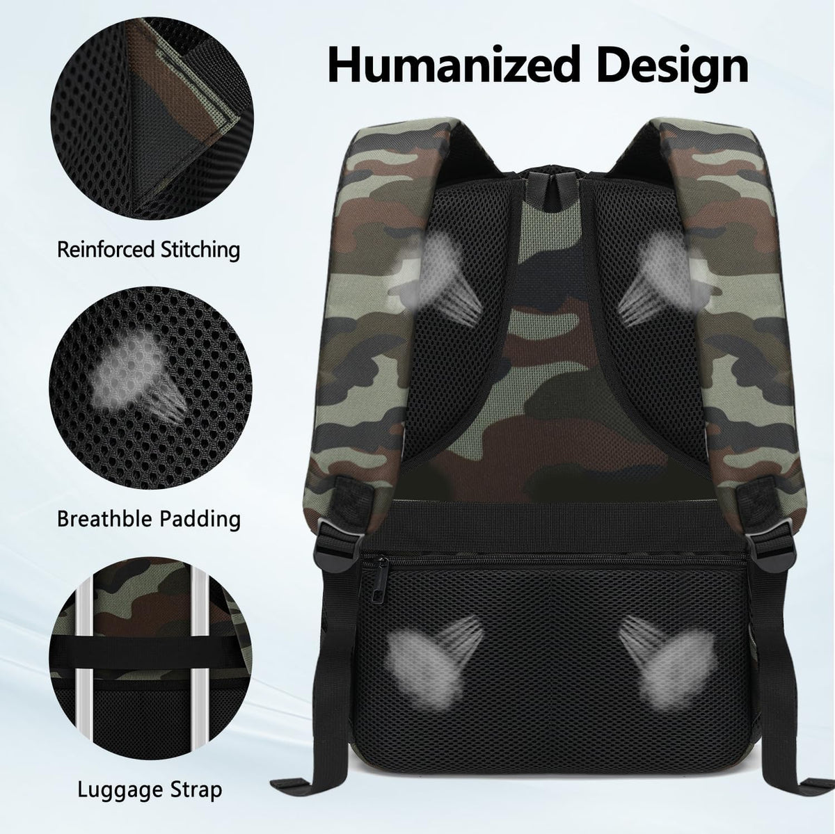 Travel Laptop Backpack, Business Carry on Backpack Flight Approved Backpack, Large Travel Work Backpacks for Men Women with Reinforced Straps, Rucksack Bag, Mochila de viaje, Grey