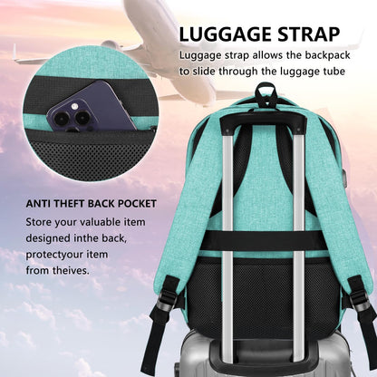 Travel Laptop Backpack, Business Carry on Backpack Flight Approved Backpack, Large Travel Work Backpacks for Men Women with Reinforced Straps, Rucksack Bag, Mochila de viaje, Grey