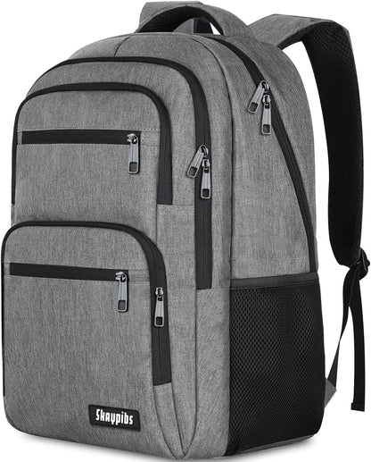 Travel Laptop Backpack, Business Carry on Backpack Flight Approved Backpack, Large Travel Work Backpacks for Men Women with Reinforced Straps, Rucksack Bag, Mochila de viaje, Grey