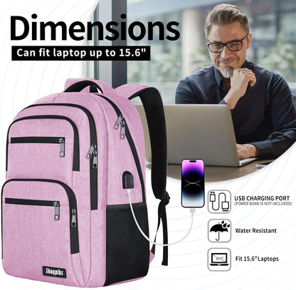 Travel Laptop Backpack, Business Carry on Backpack Flight Approved Backpack, Large Travel Work Backpacks for Men Women with Reinforced Straps, Rucksack Bag, Mochila de viaje, Grey