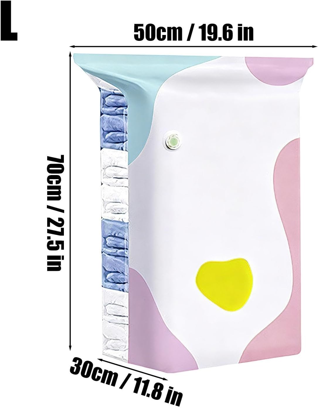 Vacuum Sealed Bags,No-Pump Compression,Roll-up, compressed, thickened | Material: PA+PE for Clothes Blanket Mattress Home Apartment Dormitory Closet Wardrobe Luggage Suitcase