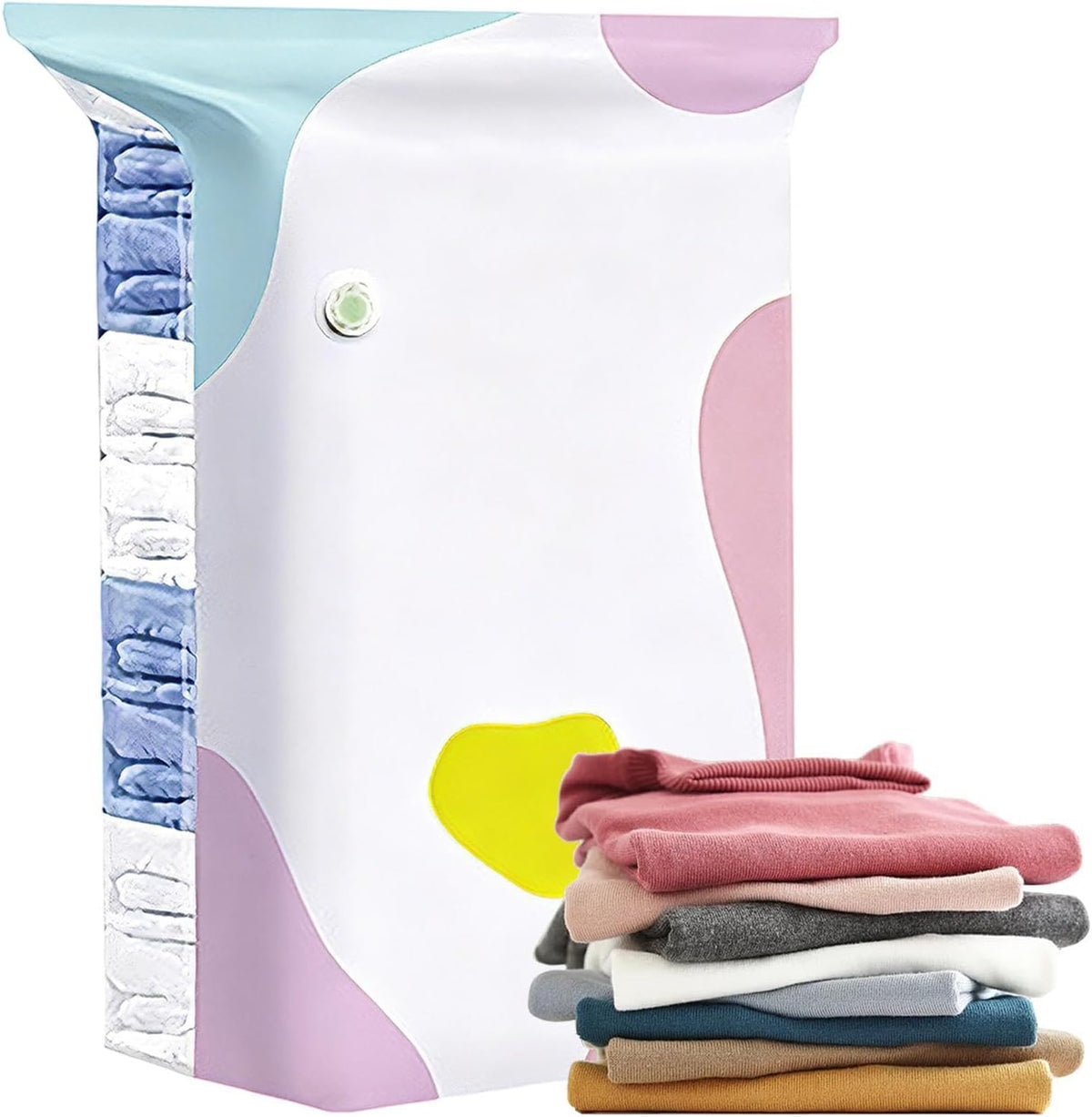 Vacuum Sealed Bags,No-Pump Compression,Roll-up, compressed, thickened | Material: PA+PE for Clothes Blanket Mattress Home Apartment Dormitory Closet Wardrobe Luggage Suitcase